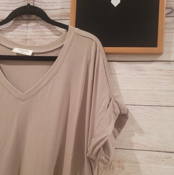 Plus size Basic Beige Tunic Dress 💞 - Picture 13 of 13